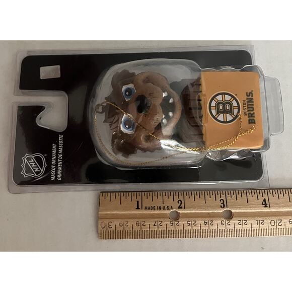 Boston Bruins NHL Sports Mascot Ornament Anthropomorphic Brown Bear Blade - Picture 4 of 4